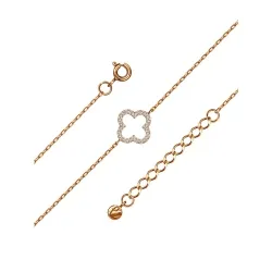 Brățară din aur roșu cu Cubic Zirconia Incolor