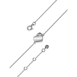 Brățară Love din aur alb cu Cubic Zirconia Incolor