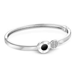 Brățară din argint  cu pietre Cubic Zirconia Incolor, Emailare și
