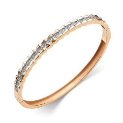 Brățară din aur roșu cu pietre Cubic Zirconia Incolor