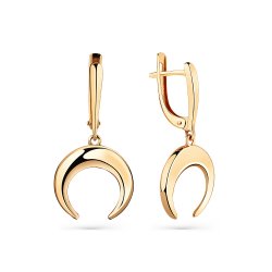 Серьги Длинные из красного золота без камней