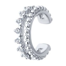 Cercel din argint  cu pietre Cubic Zirconia Incolor