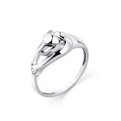 Inel din aur alb cu Cubic Zirconia Verde