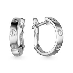 Серьги из серебра без камней