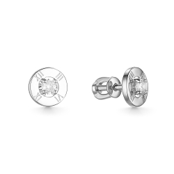 Cercei Pusete din argint  cu pietre Cubic Zirconia Incolor