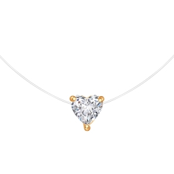 Колье из красного золота с камнями Фианит, Леска