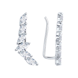 Cercei din argint  cu pietre Cubic Zirconia Incolor