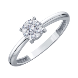 Inel din aur alb cu Diamant