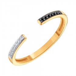 Inel din aur roșu cu pietre Diamant, Diamant negru