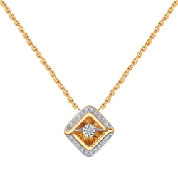 Colier din aur roșu cu Diamant