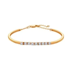Brățară din aur roșu cu Cubic Zirconia Incolor