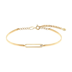 Brățară din aur roșu cu pietre Cubic Zirconia Incolor