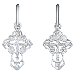Cruce din argint cu Cubic Zirconia Incolor
