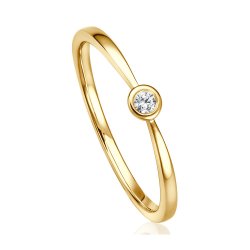 Inel din aur roz cu pietre Diamant