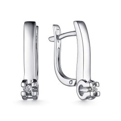 Cercei din argint  cu pietre Moissanite