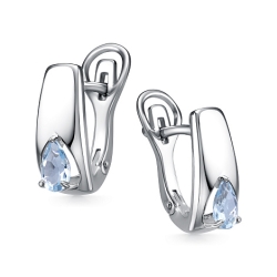 Cercei din argint  cu pietre Topaz albastru
