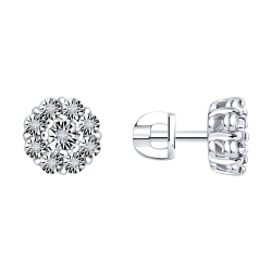 Cercei Pusete din argint cu Diamant