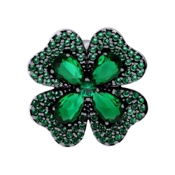 Pandantiv din argint  cu pietre Cubic Zirconia Verde