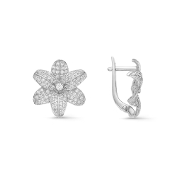 Cercei din argint  cu pietre Cubic Zirconia Incolor