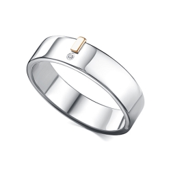 Кольцо из серебра с камнями Бриллиант