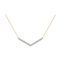 Colier din aur roșu cu pietre Diamant