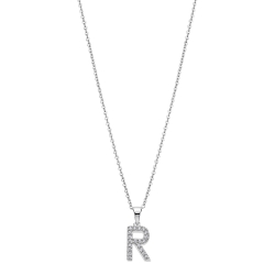 Colier din argint  cu pietre Cubic Zirconia Incolor