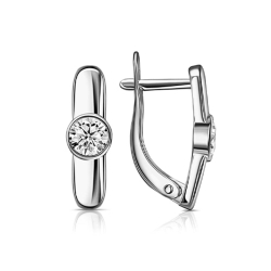 Cercei din argint  cu pietre Cubic Zirconia Incolor
