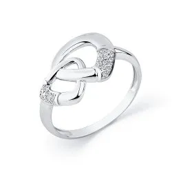Inel din aur alb cu Cubic Zirconia Incolor