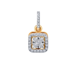 Подвеска из красного золота с камнями Бриллиант