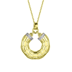 Colier din aur galben cu pietre Cubic Zirconia Incolor