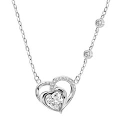 Colier din argint  cu pietre Cubic Zirconia Incolor