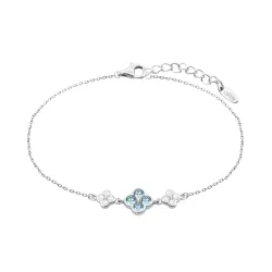 Brățară din argint cu Cubic Zirconia Incolor, Cubic Zirconia Albastru