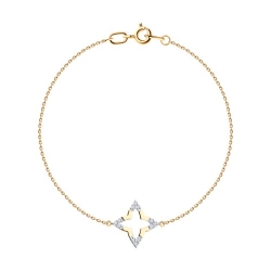 Brățară din aur roșu cu pietre Cubic Zirconia Incolor