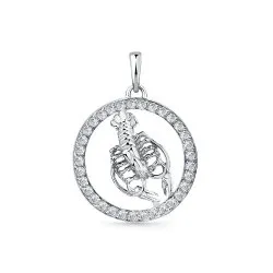 Pandantiv din aur alb cu Cubic Zirconia Incolor