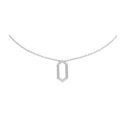 Колье из белого золота с камнями Бриллиант