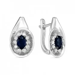 Cercei din aur alb cu Diamant, Safir