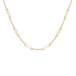 Colier din aur roșu fără pietre