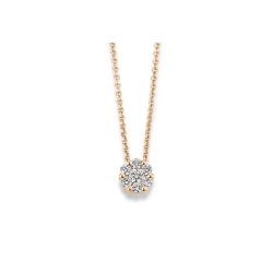 Подвеска из красного золота с камнями Бриллиант