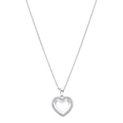 Colier din argint  cu pietre Cubic Zirconia Incolor