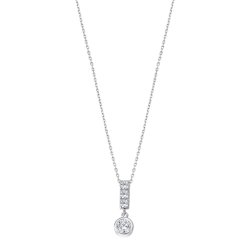 Colier din argint  cu pietre Cubic Zirconia Incolor