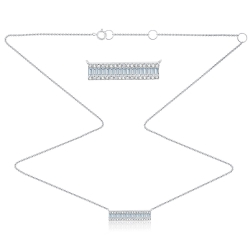 Колье из белого золота с камнями Бриллиант, Рубин