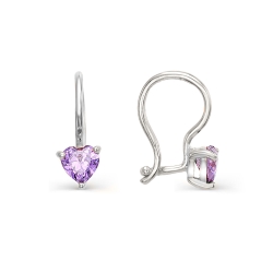 Cercei p-u copii din argint  cu pietre Cubic Zirconia Liliachiu