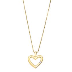 Colier din argint placat cu aur  cu pietre Cubic Zirconia Incolor