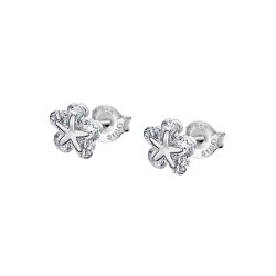 Cercei Pusete din argint  cu pietre Cubic Zirconia Incolor