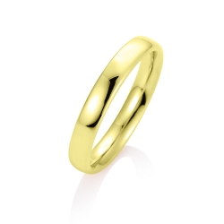 Обручальное кольцо из желтого золота без камней