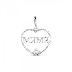 Pandantiv din aur alb cu Cubic Zirconia Incolor