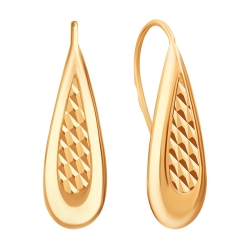 Cercei din aur roșu fără pietre