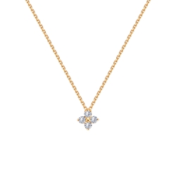 Колье из красного золота с камнями Фианит