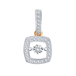 Подвеска из красного золота с камнями Бриллиант