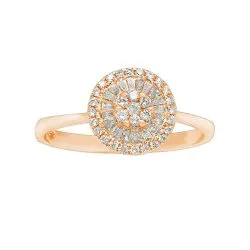 Inel din aur roz cu Diamant